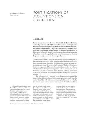 Fortifications of Mount Oneion, Corinthia 329