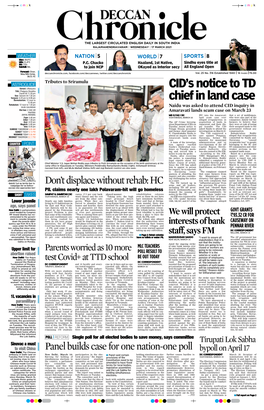 CID's Notice to TD Chief in Land Case
