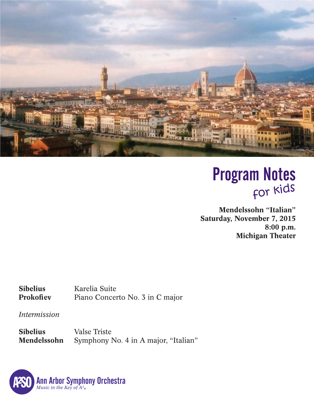 Program Notes