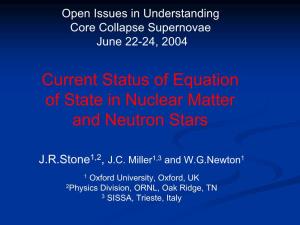 Current Status of Equation of State in Nuclear Matter and Neutron Stars