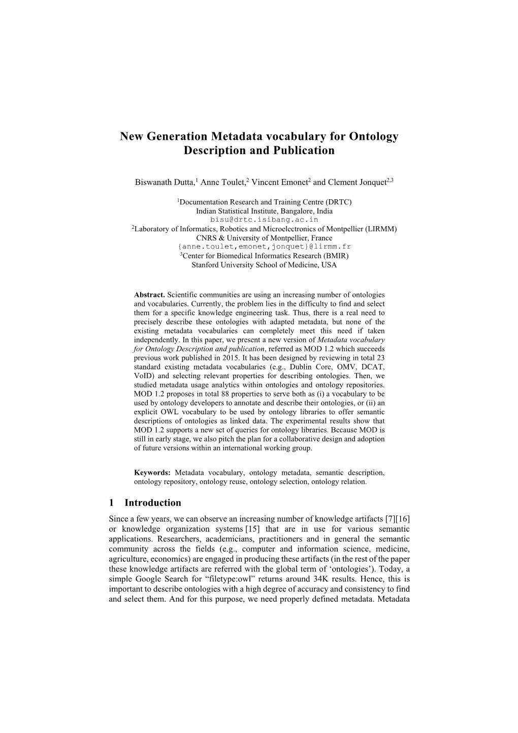 New Generation Metadata Vocabulary for Ontology Description and Publication