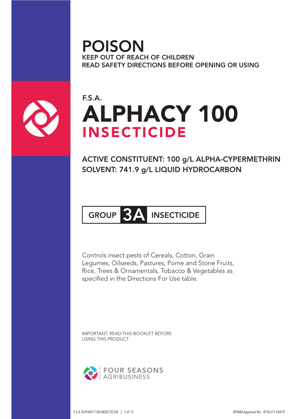 Alphacy 100 Insecticide