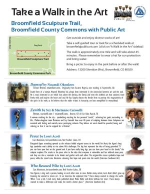 Take a Walk in the Art Broomfield Sculpture Trail, Broomfield County Commons with Public Art
