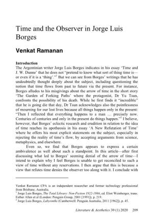 Time and the Observer in Jorge Luis Borges