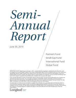 June 30, 2019 Partners Fund Small-Cap Fund International Fund