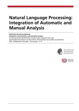 Natural Language Processing: Integration of Automatic and Manual Analysis