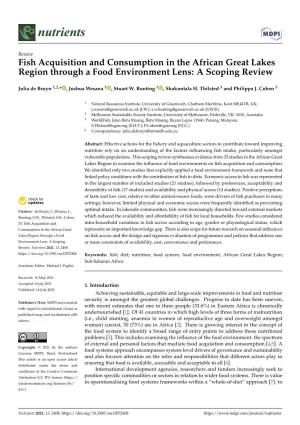 Fish Acquisition and Consumption in the African Great Lakes Region Through a Food Environment Lens: a Scoping Review