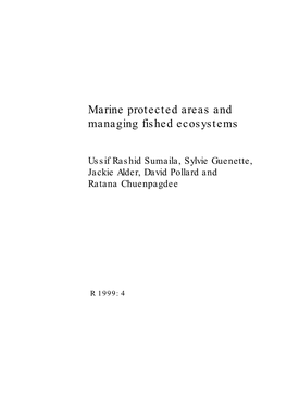 Marine Protected Areas and Managing Fished Ecosystems