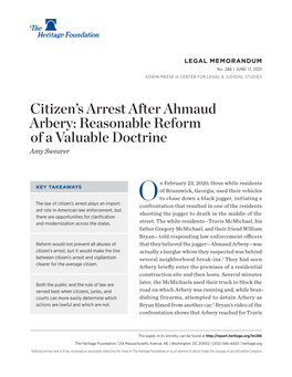 Citizen's Arrest After Ahmaud Arbery