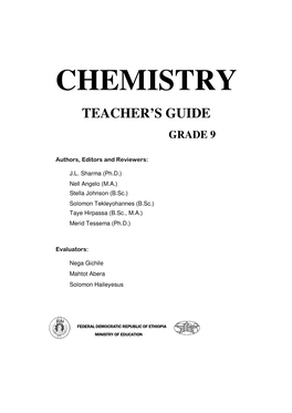 Chemistry Teacher’S Guide