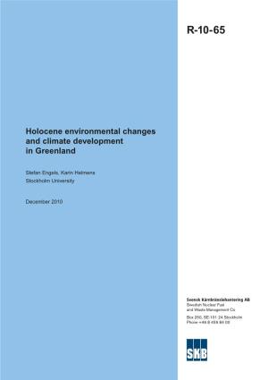 Holocene Environmental Changes and Climate Development in Greenland