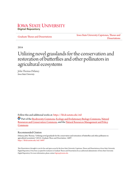 Utilizing Novel Grasslands for the Conservation and Restoration Of
