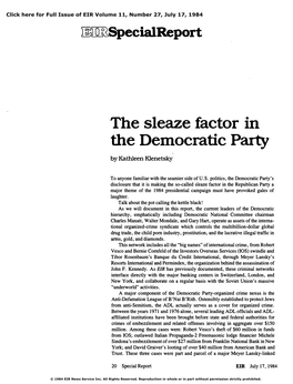 The Sleaze Factor in the Democratic Party
