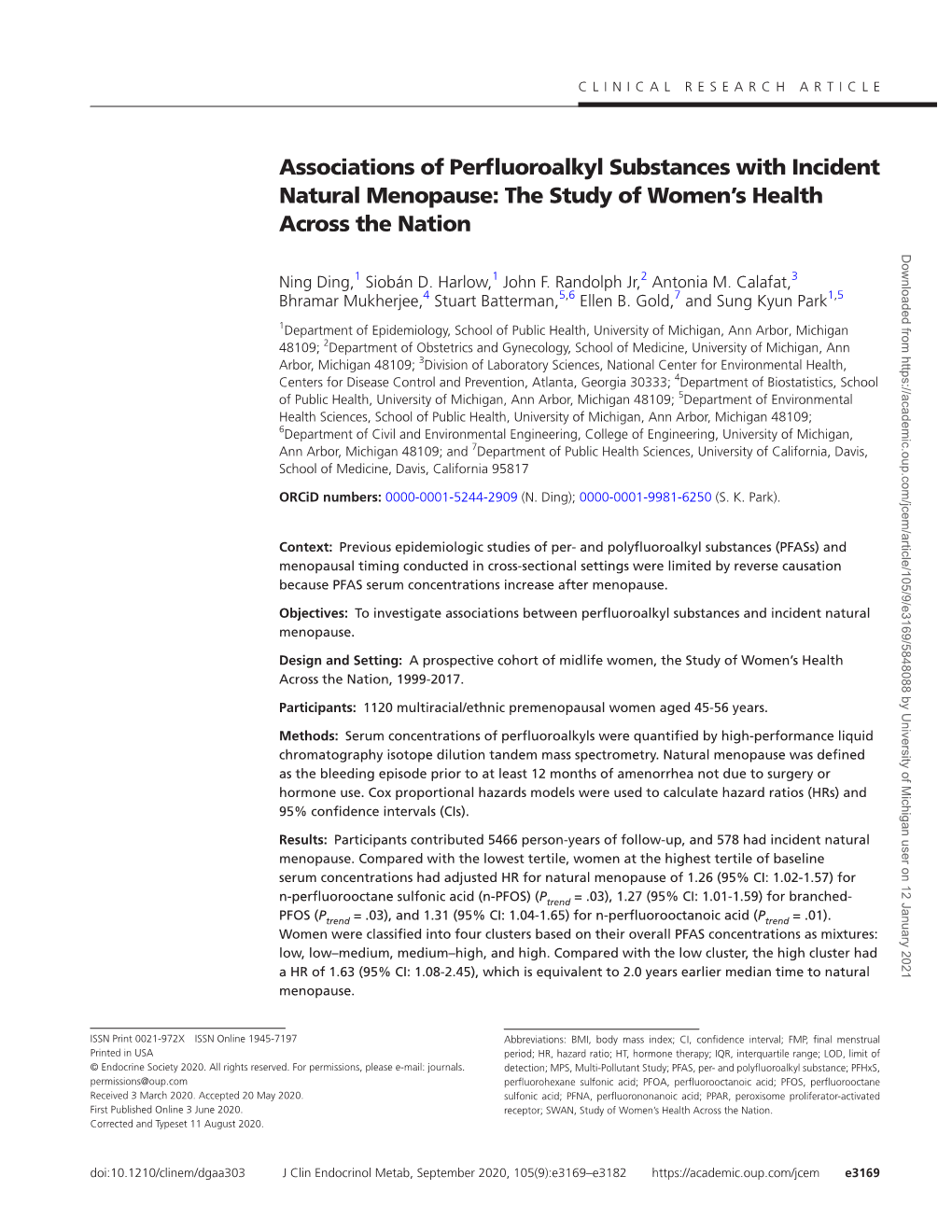 PFAS and Menopause JCEM 2020.Pdf