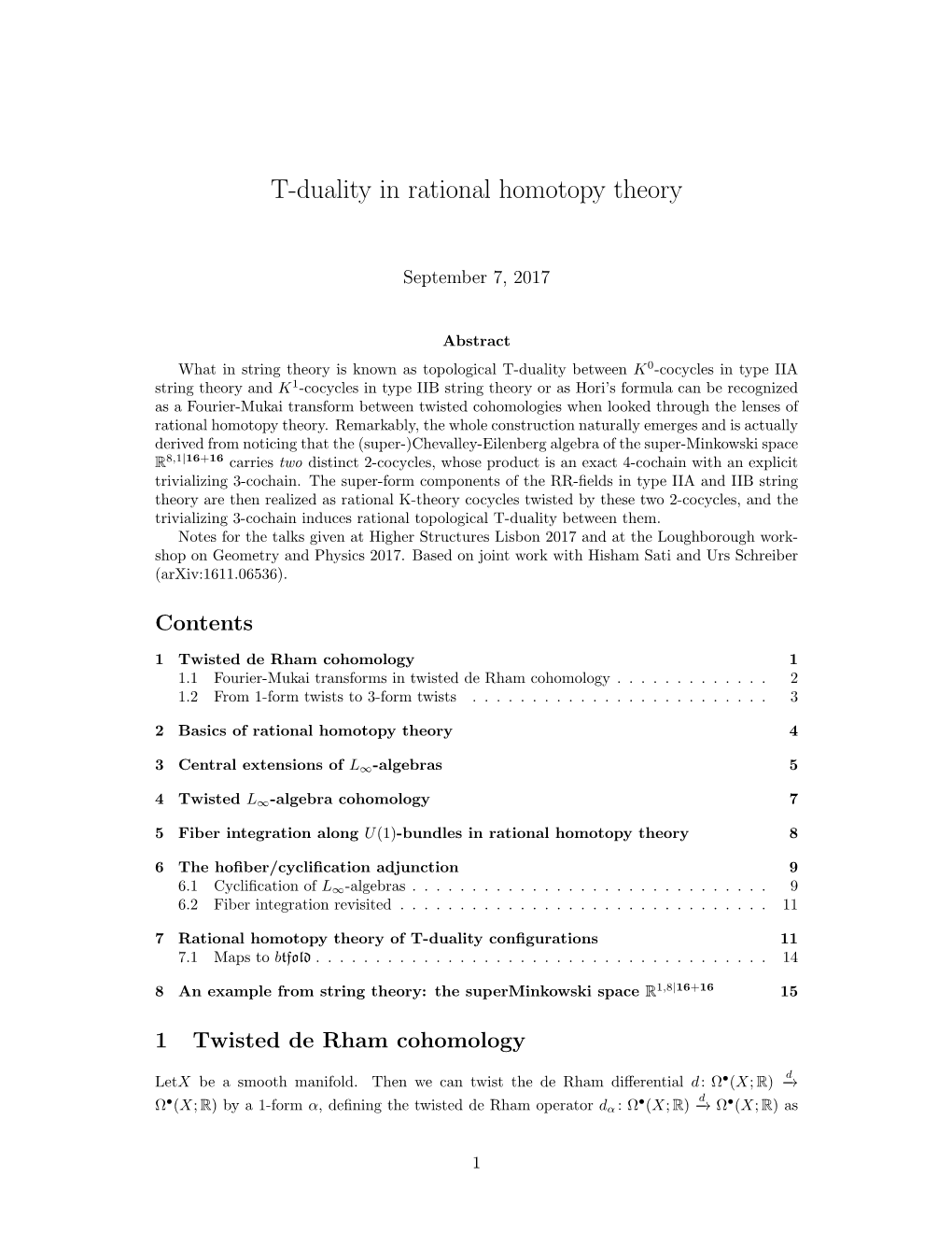 T-Duality in Rational Homotopy Theory
