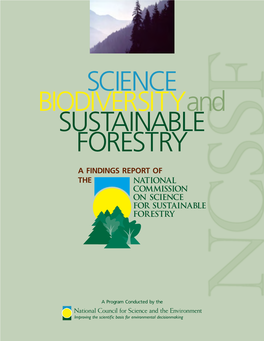 SCIENCE Biodiversityand SUSTAINABLE FORESTRY