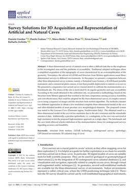 Survey Solutions for 3D Acquisition and Representation of Artificial And