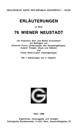 Erläuterungen 76 Wiener Neustadt