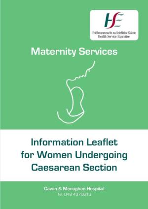 Information Leaflet for Women Undergoing Caesarean Section