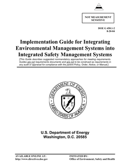 Implementation Guide for Integrating Environmental Management Systems Into