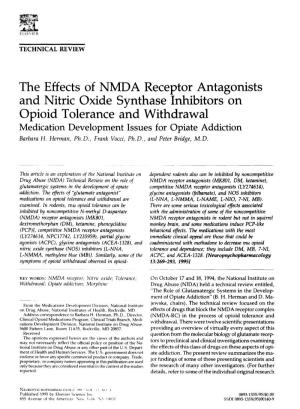 The Effects of NMDA Receptor Antagonists and Nitric Oxide