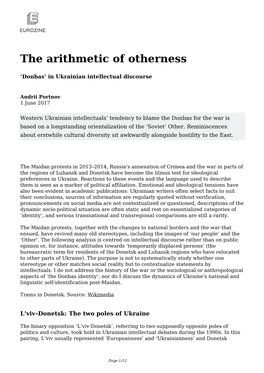 The Arithmetic of Otherness