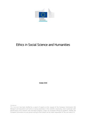 Ethics in Social Science and Humanities