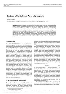 Earth As a Gravitational-Wave Interferometr