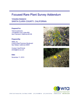 Focused Rare Plant Survey Addendum