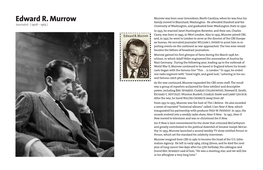 Edward R. Murrow Family Moved to Blanchard, Washington