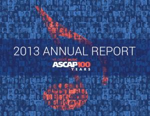 ASCAP 2013 Annual Report
