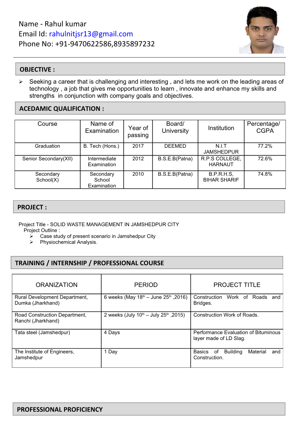 Project Title - SOLID WASTE MANAGEMENT in JAMSHEDPUR CITY