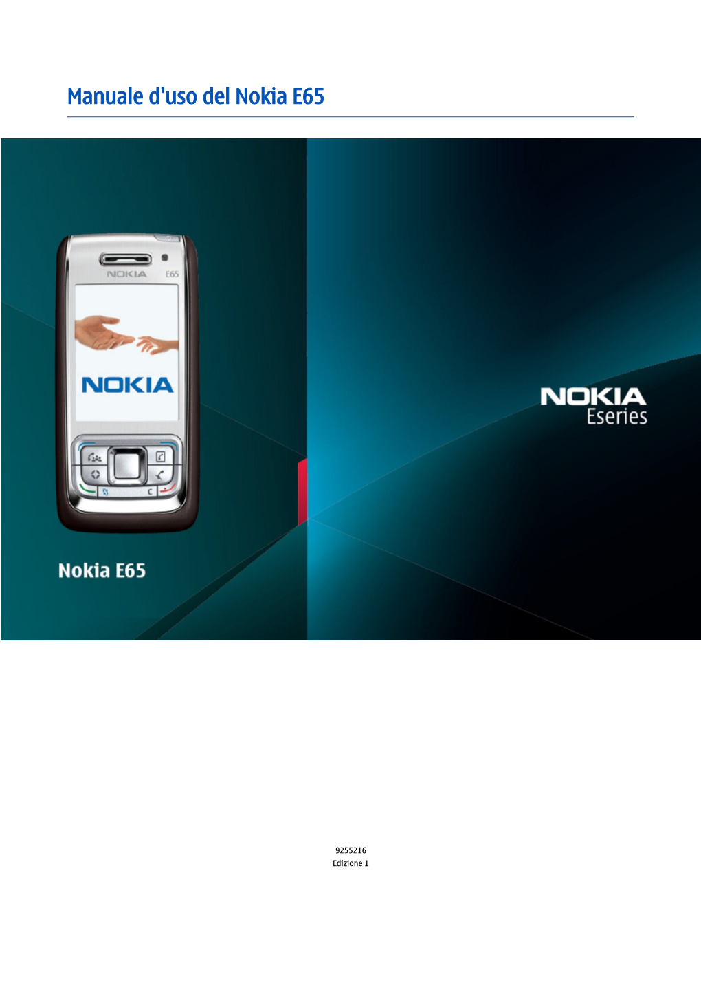 Manuale D'uso Del Nokia E65