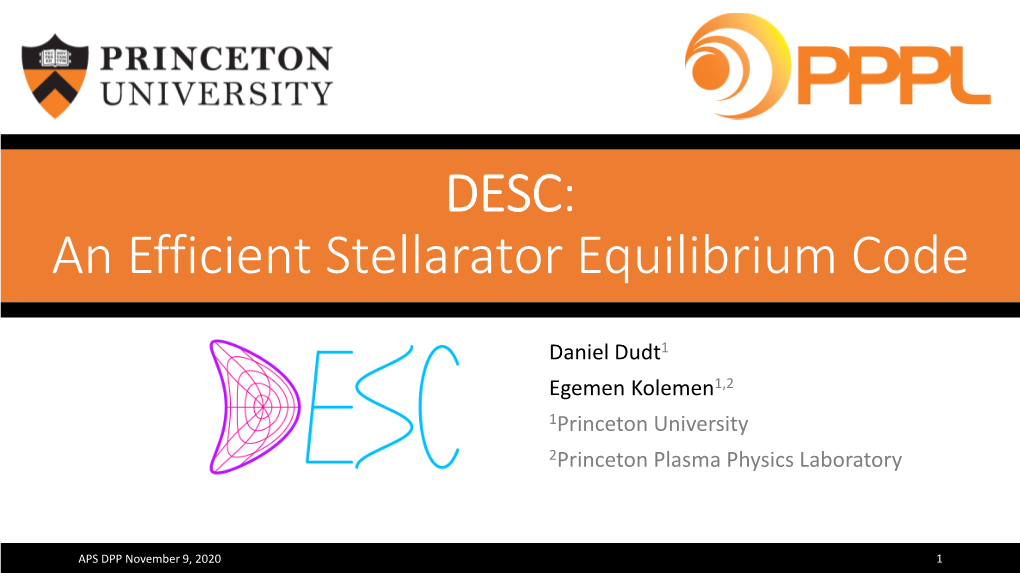 An Introduction to DESC: a Stellarator Equilibrium Solver