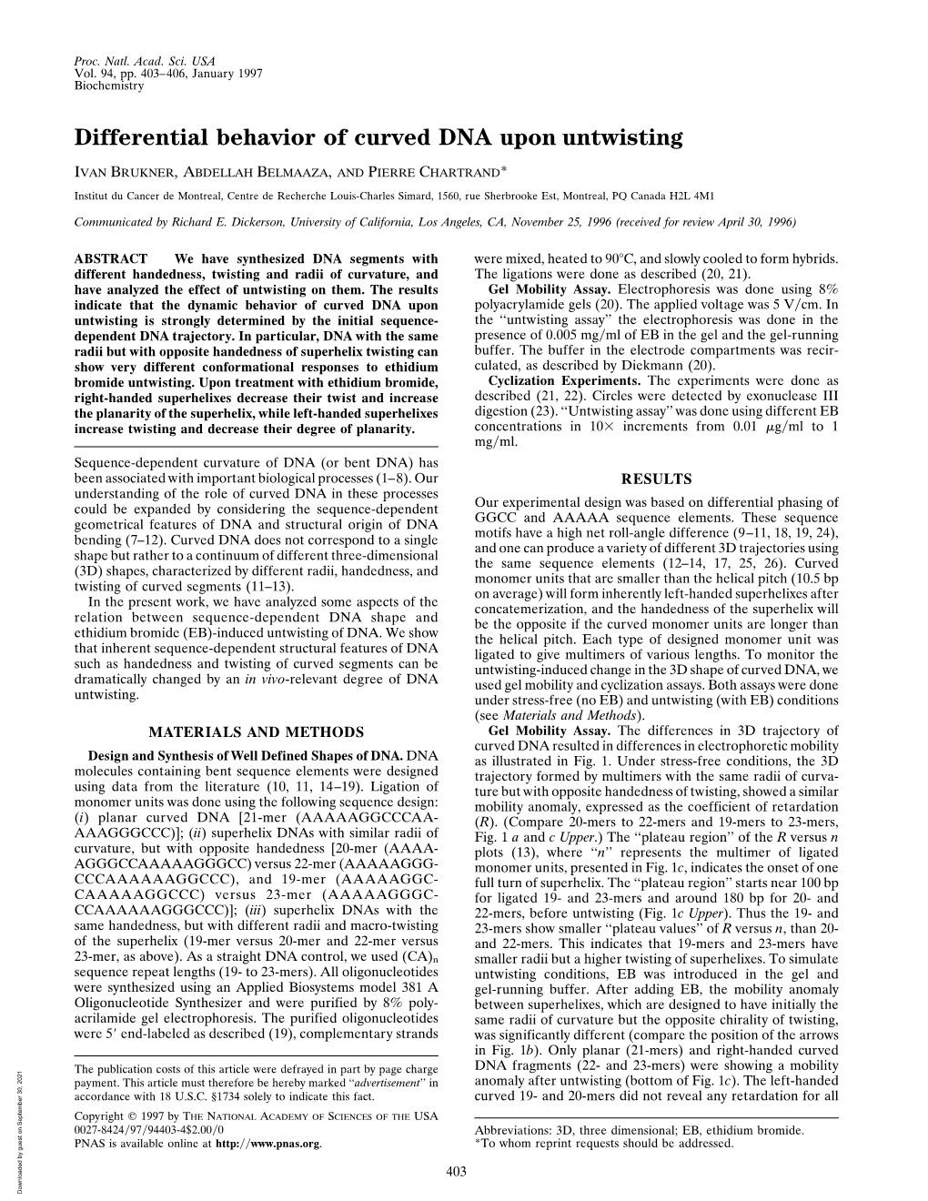 Differential Behavior of Curved DNA Upon Untwisting