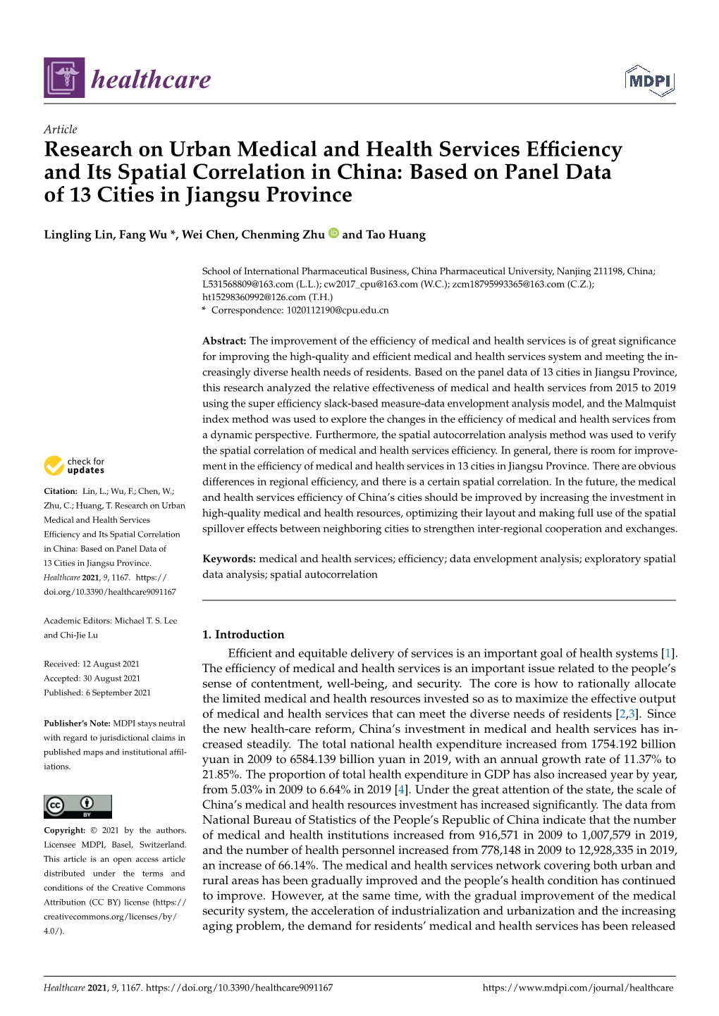 Based on Panel Data of 13 Cities in Jiangsu Province