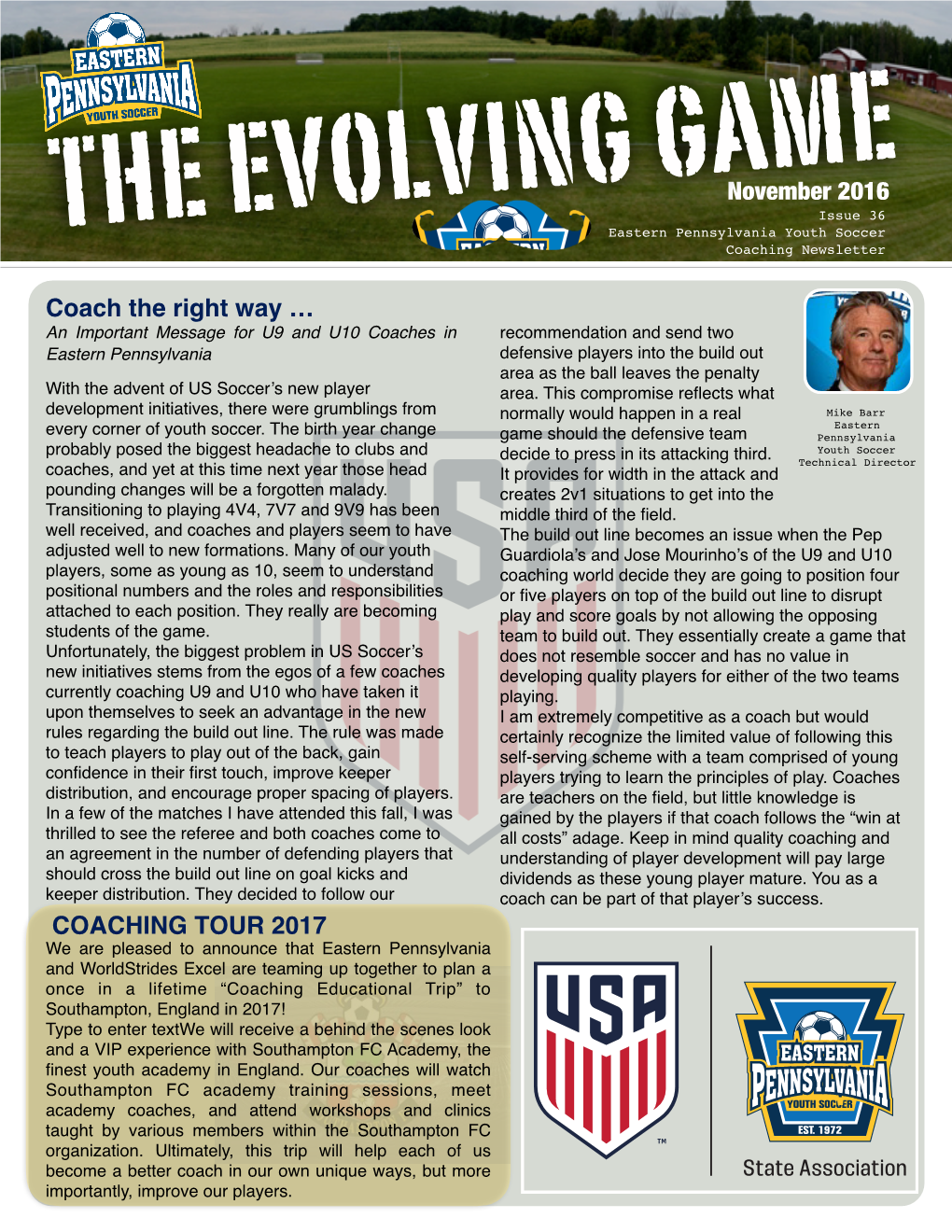 The Evolving Game | November 2016