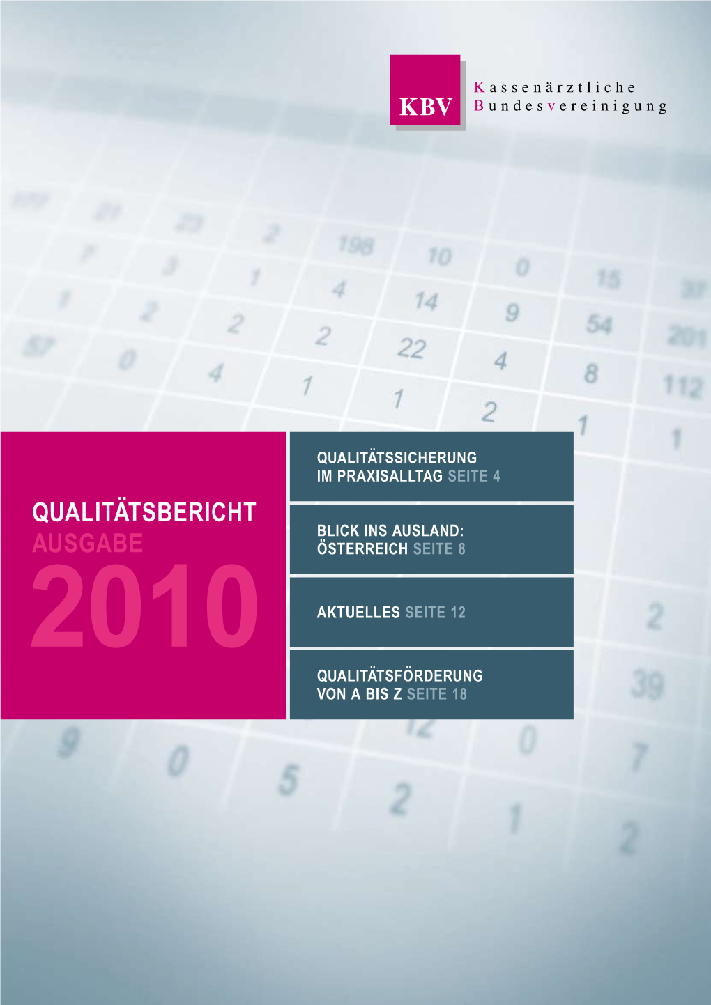 KBV-Qualitätsbericht Ausgabe 2010