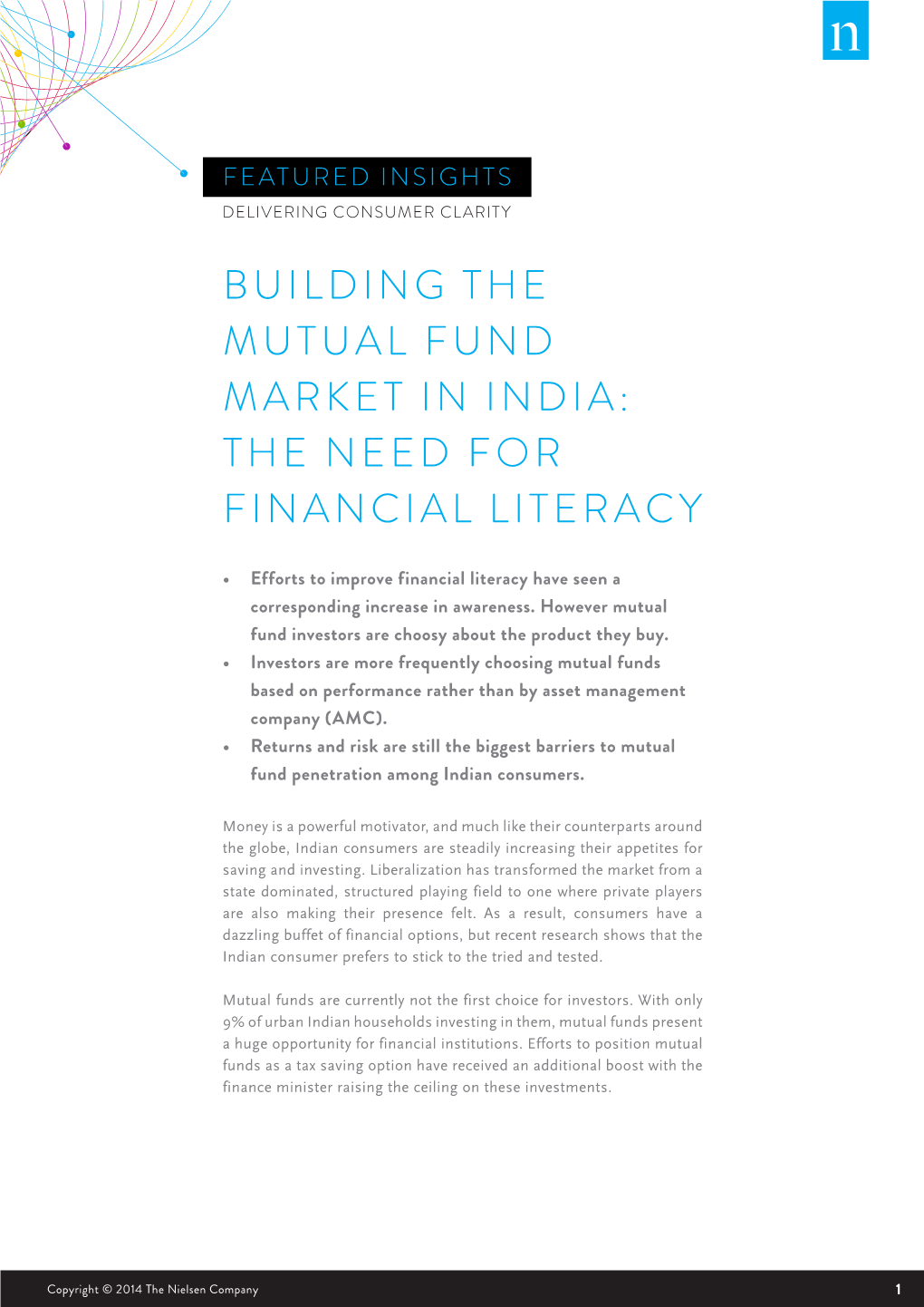 Building the Mutual Fund Market in India: the Need for Financial Literacy