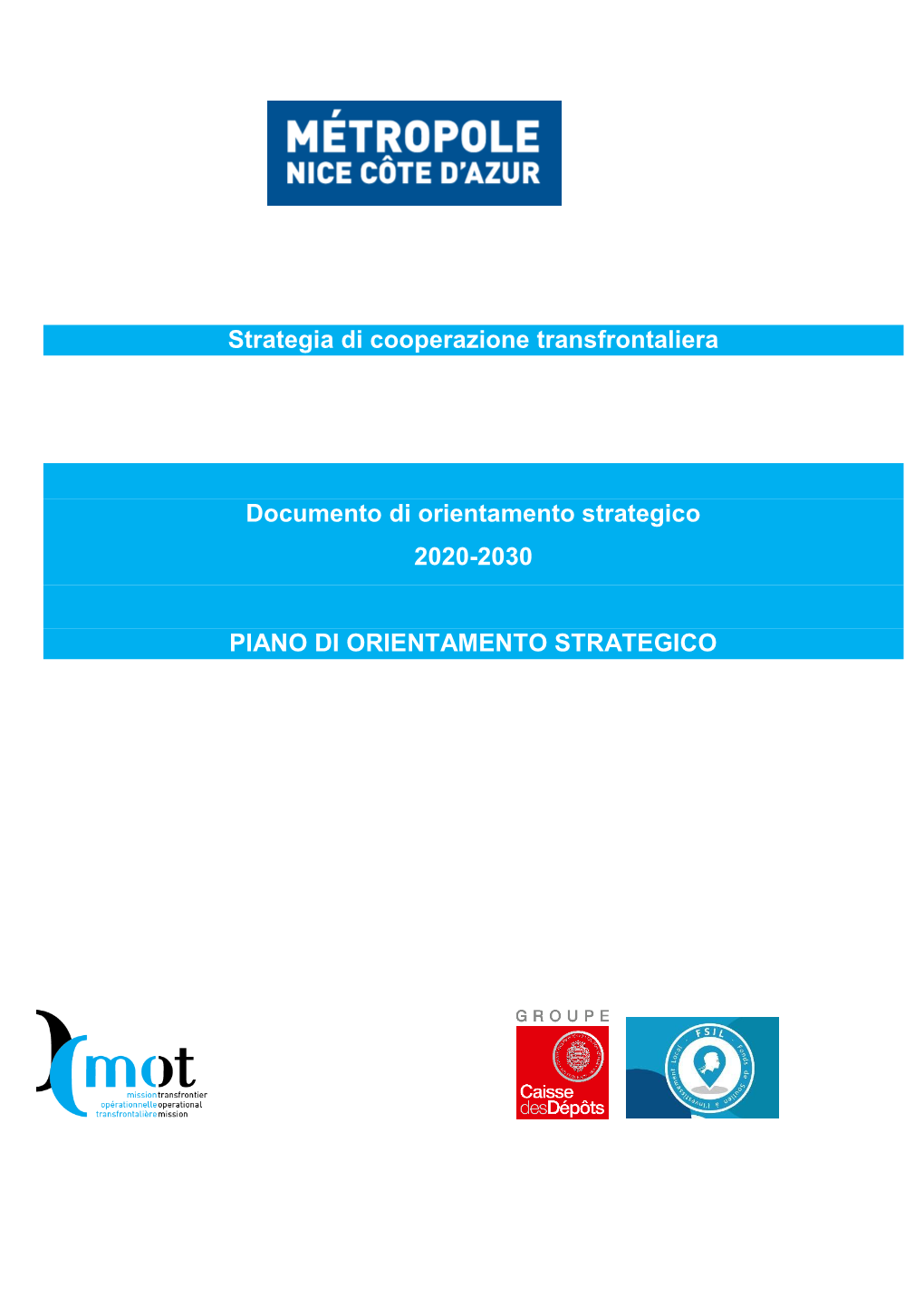 Strategia Di Cooperazione Transfrontaliera Documento Di