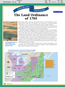 The Land Ordinance of 1785