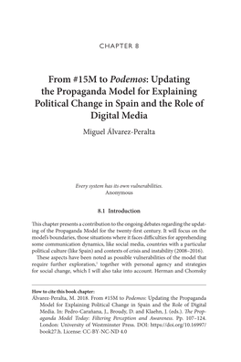 Updating the Propaganda Model for Explaining Political Change in Spain and the Role of Digital Media
