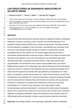 Geopetal Structures As Diagnostic