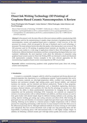 3D Printing) of Graphene-Based Ceramic Nanocomposites: a Review