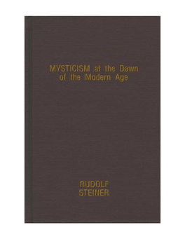 Mysticism at the Dawn of the Modern Age