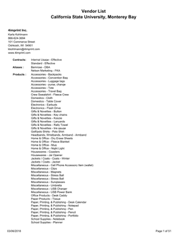 CSUMB Licensee List