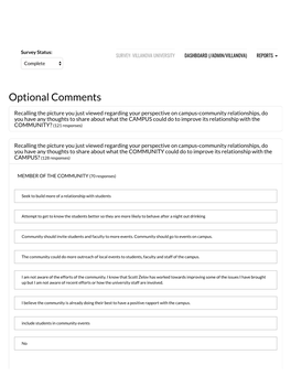 Comments Report