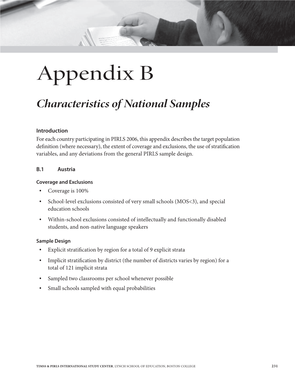 Appendix B:Characteristics of National Samples