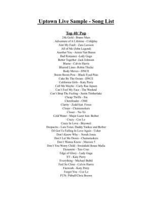 Uptownlive.Song List Copy.Pages