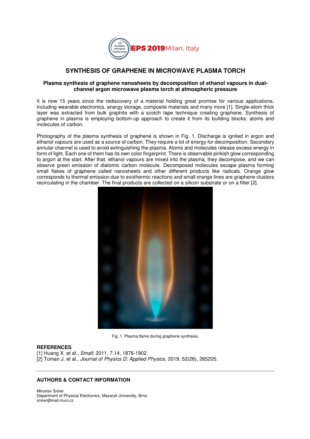 Synthesis of Graphene in Microwave Plasma Torch